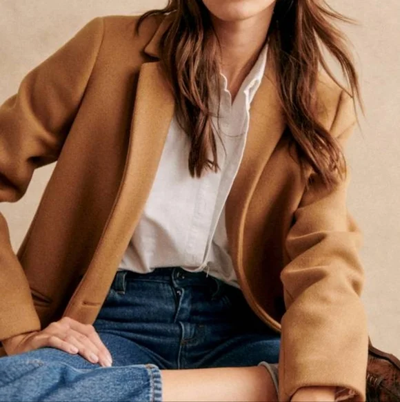 Sezane Johnson Coat in Camel size 36 NWT - Picture 6 of 15